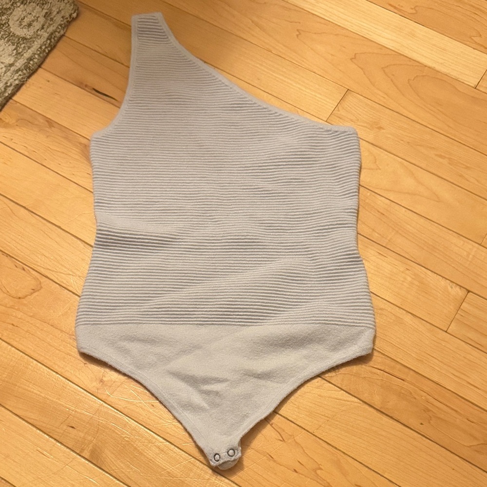 Abercrombie & Fitch One-Shoulder Bodysuit in Light Blue